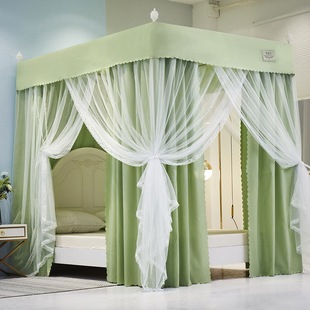 床帘蚊帐一体式遮光家用卧室挡风1.5米欧式1.8m床，落地公主风床幔