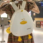 韩系休闲大容量包包女学生，上课双肩包2023卡通鸭子设计大书包