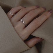 素圈戒指女小众设计指环时尚，冷淡风轻奢，食指个性小指尾戒戒指铜日