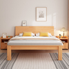 实木床现代简约双人床主卧1.5米床1.2米床全实木床架，欧式床美式床