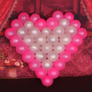 婚庆婚礼装饰心形网格乳胶气球 5寸1.2克200只一包装爱心造型气球