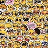 原创60张小黄脸emoji表情，包贴纸(包贴纸)黄豆手机，壳笔记本电脑防水行李箱