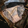 维多利亚法式高级缎面蕾丝内裤，女性感镂空刺绣中低腰，棉裆纯欲细带