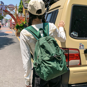 书包女大学生帆布书包登山徒步旅游爬山户外小背包外出旅行双肩包