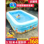 桶家庭戏儿童游泳池室内宝宝，超大折叠加厚家用r充气婴儿小孩水池