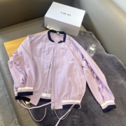 品牌撤柜春款粉紫色夹克小上衣，棒球领防晒小外套，女休闲潮甜美短款