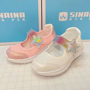 斯乃纳儿童鞋2022春秋 SS1110325女童超轻透气网布方口休闲运动鞋