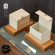 茶叶包装盒通用红茶普洱茶白茶散茶高档创意木纹茶叶礼盒空盒定制