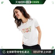 香港直邮潮奢levi's李维斯(李维斯)女士levi'sfloal蝙蝠袖徽标t恤(白