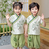 兄妹装夏装男女童儿童唐装汉服，3岁4两件套宝宝，中国风5表演服套装2