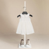 伯米吉夏新中小童棉，白色娃娃领背心，裙薄款无袖女童连衣裙1497
