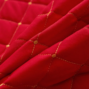 高档销韩式公主夹棉结婚床裙式四件套蕾丝防滑大红床罩花边被套四