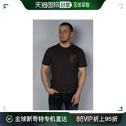 香港直邮Emporio Armani阿玛尼男士T恤深灰色字母图标圆领短袖