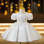 儿童礼服公主裙花童，婚礼小女孩礼服钢琴主持人，礼服女童生日蓬蓬裙