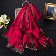 红色披肩婚礼妈妈丝巾女旗袍礼服喜婆婆，围巾外搭高端结婚春秋婚宴