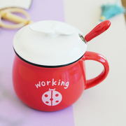 创意zakka简约早餐牛奶杯，彩色大肚陶瓷，喝水杯马克杯logo定制