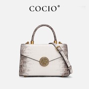 COCIO2024鳄鱼纹真皮手提包包女时尚跨境工厂单肩斜挎包