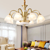 美式吊灯客厅灯全铜玉石卧室餐厅法式高级感欧式复古大气轻奢灯具