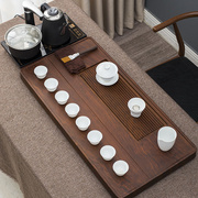 茶盘实木家用整块黑檀，花梨木质茶台简易大小，电木排水茶海茶具套装