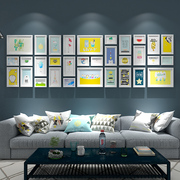 现代客厅照片墙简约装饰相框墙欧式J相框创意挂墙组合相片墙