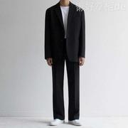西装外套男士韩版黑色休闲西服套装港风商务正装高级感学生职业装