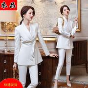 白色小西装外套女士修身时尚，韩版御姐长袖职业，套装气质女神范西服(范西服)