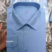 制式天蓝色空衬衣长袖，内衬商务职业，办公衬衫男士工作制服劳保