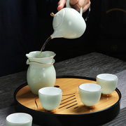 功夫茶具小套家用日式便捷简约陶瓷茶壶茶杯套装茶盘整套旅行茶具