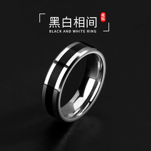 戒指男款潮流钛钢个性男生单身食指戒子小众设计高级感冷淡风指环