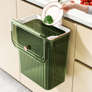 壁挂式轻奢厨房垃圾桶家用2023卫生间厕所有带翻盖夹缝放纸桶