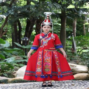 畲族男女民族舞蹈演出服装服饰，五十六56个少数民族刺绣畲族凤凰装