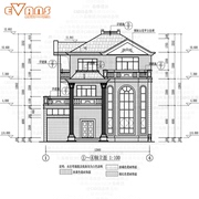 366平米三层欧式别墅建筑施工图CAD电子版 自建房设计资料
