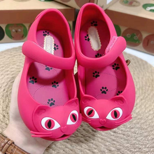 夏季女童凉鞋卡通猫咪公主果冻鞋儿童单鞋鱼嘴包头韩版小童宝宝鞋