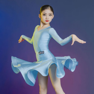少儿拉丁舞蹈服女夏季儿童，专业比赛规定服演出服女童表演服练功服