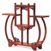 红檀木茶具博古架实木雕刻工艺品，茶壶底座红木，摆件架子小展示架