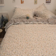 韩式花边床品套件纯棉公主风，床单被套床上用品1.8米全棉四件套女