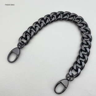 黑色粗链条铝链子金属包带提手装饰链包包改造配件肩带单买斜挎