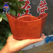 红木茶杯垫缅甸花梨实木质大果紫檀元宝形家用功夫茶防烫隔热杯垫
