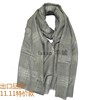 出口西班牙品牌MD 莫代尔羊毛银灰色格子围巾披肩dutti保暖637881