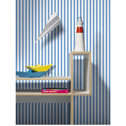 蓝色竖条纹创意墙布客厅卧室书房儿童房背景墙装饰壁画环保墙纸