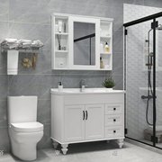 简约卫生间浴室柜组合现代洗漱台洗脸台洗手盆，柜组合碳纤维卫浴柜