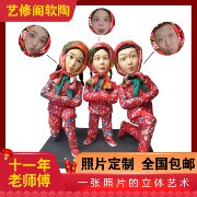 照片定制真人公仔捏泥人软陶人偶结婚生日纪念日女友男友礼物定制