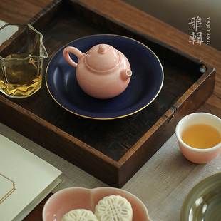 雅辑氧气粉功夫茶具盖碗，小茶壶主人杯功夫，茶杯水洗陶瓷茶器t