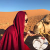 茶卡盐湖沙漠旅游棉麻围巾女超，大西北红色披肩外搭纱巾秋冬季丝巾