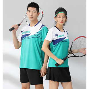羽毛球服女款套装绿色透气男上衣乒乓球网球运动服定制夏团购定制