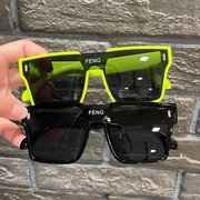 儿童太阳镜男女童时尚大框街拍走秀绿色，墨镜防紫外线遮阳眼镜潮酷