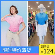 韩国高尔夫女装短袖t恤蝙蝠，袖冰丝速干翻领，polo衫夏季运动golf球