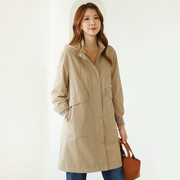 韩国中年女装风衣外套宽松气质，纯色年轻妈妈，秋装上衣新潮ouc4016