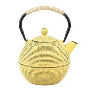彩色铸铁壶带滤网日式烧水铸铁泡茶养生铁壶茶壶出口外贸.