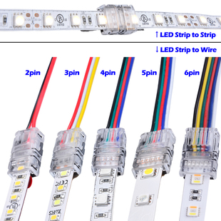 led灯带线材免焊免破线，连接扣2p3p4p裸板滴胶10mm8mm河马扣